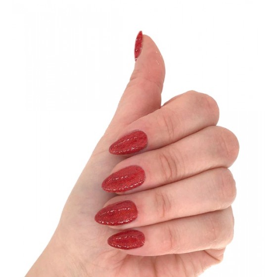 LAYBA gel polish 669 RED GLITTER LAYLA COSMETICS